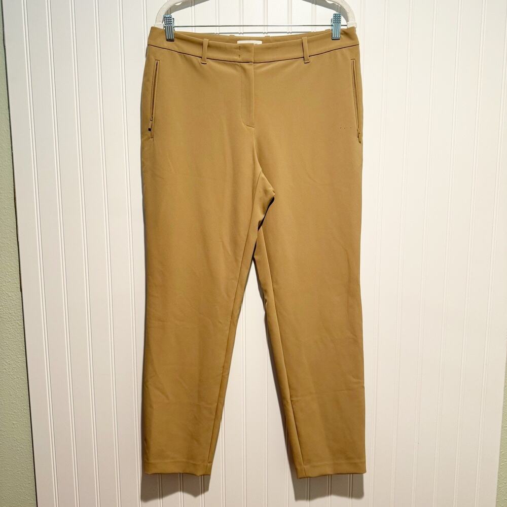 Lafayette 148 Acclaimed Stretch Essex Slim Pants Tan Size 10